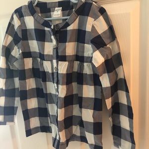 NWT sz 7 Carter’s Navy and white plaid top